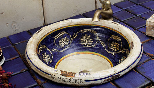 Настольная раковина - MAESTRI VASARI - ECO CERAMICA - из керамики / круглая / классическая