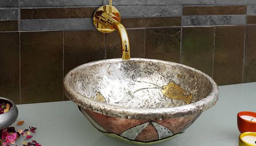 Настольная раковина - MAESTRI ORAFI E ARGENTIER - ECO CERAMICA - круглая / уникальный дизайн