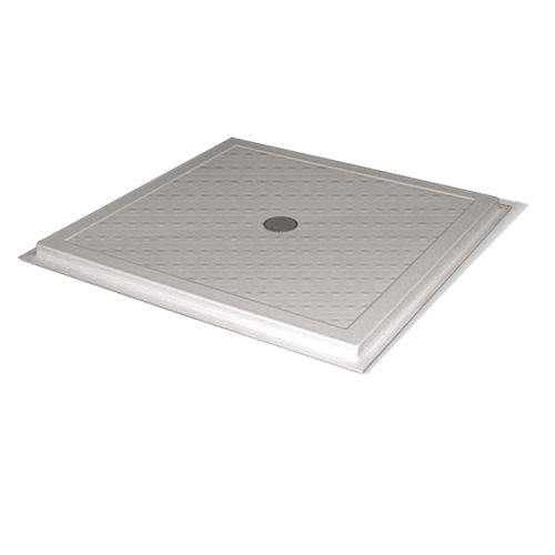 Квадратный душевой поддон - ABS FLOOR LEVEL SHOWER BASE - GOMAN - напольный / из стекловолокна / противоскользящий
