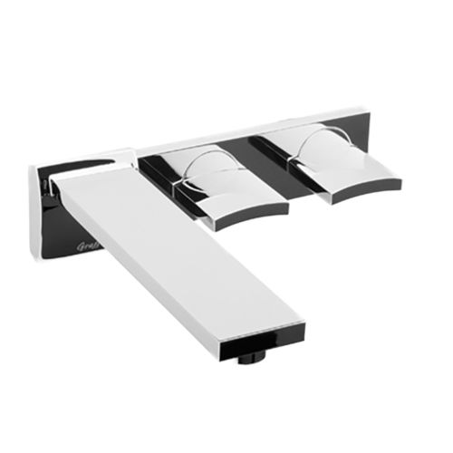 Двухрычажный смеситель для раковины - E-3630-C14W - GRAFF - настенный / из хромированного металла / из никеля