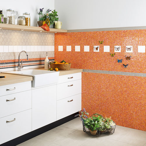 Мозаика из керамогранита - ATELIER : CITRUS ORANGE MIX - JASBA MOSAIK - глянцевая / для кухни / для ванной комнаты