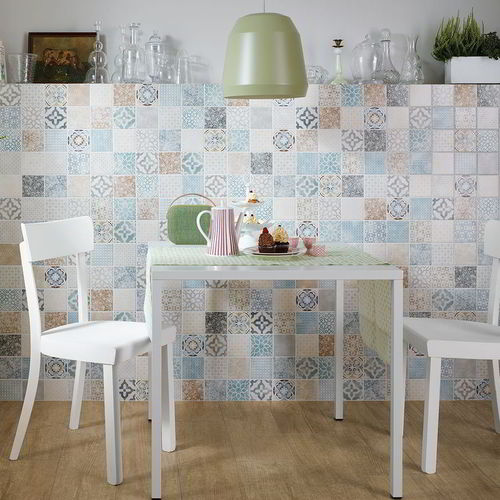 Мозаика из керамогранита - PATTERN : MULTICOLORED - JASBA MOSAIK - полированная / для кухни / для гостиной