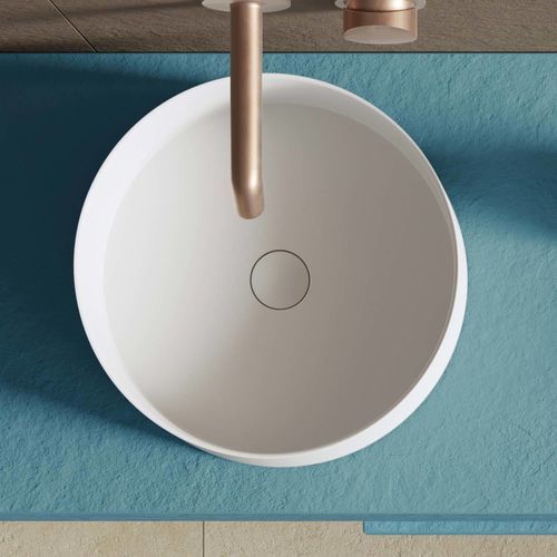 Настольная раковина - TAI - ACQUABELLA - из Solid Surface / круглая / без отверстия