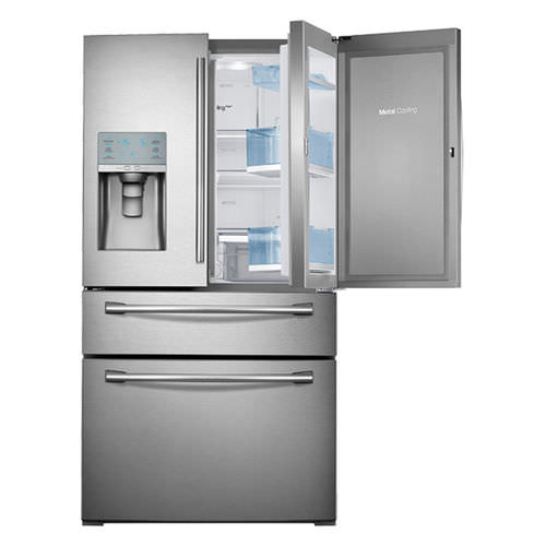 Американский холодильник - RF30HBEDBSR/AA - SAMSUNG Home Appliances - для бытового использования / отдельно стоящий / из нержавеющей стали
