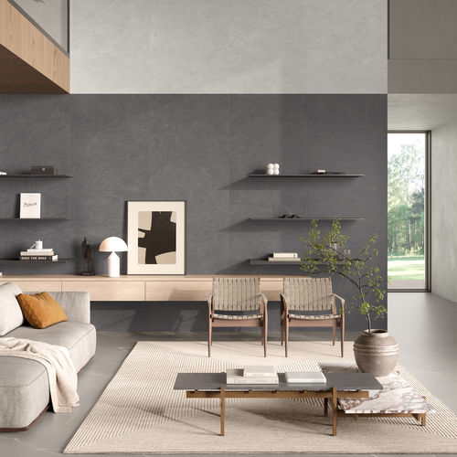 Плита из камня из керамогранита - BURGUNDY  - LAMINAM - для фасада / для стены / для напольной поверхности
