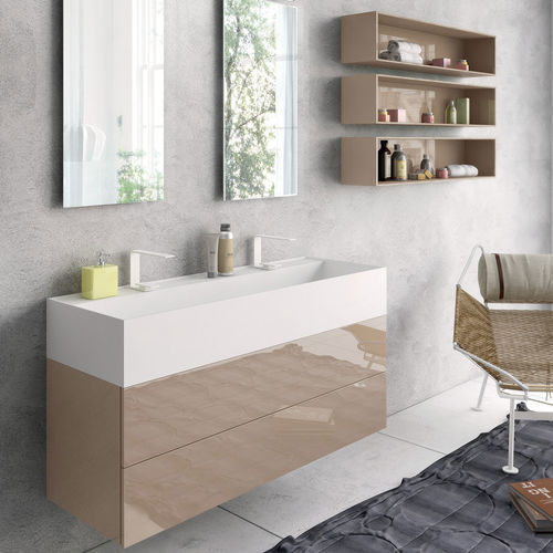 Подвесная тумба под умывальник - SYN 04 - LASAIDEA - из дерева / современная / без дверцы