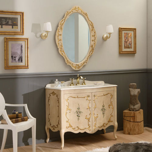 Напольная тумба под умывальник - NARCISO DECORATO - LEGNOBAGNO - из дерева / из мрамора / стилизованная