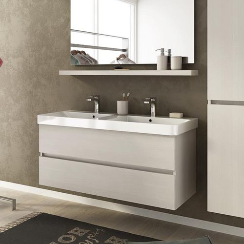 Двойная тумба под умывальник - SOHO S15 - LEGNOBAGNO - подвесная / из дуба / из керамики