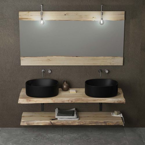 Двойная столешница для раковины - LIFE - LEGNOBAGNO - из каштана / по индивидуальному заказу