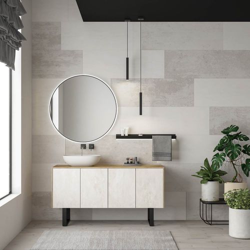 Напольная тумба под умывальник - LIFE 07 - LEGNOBAGNO - из дерева / из керамики / из фарфора