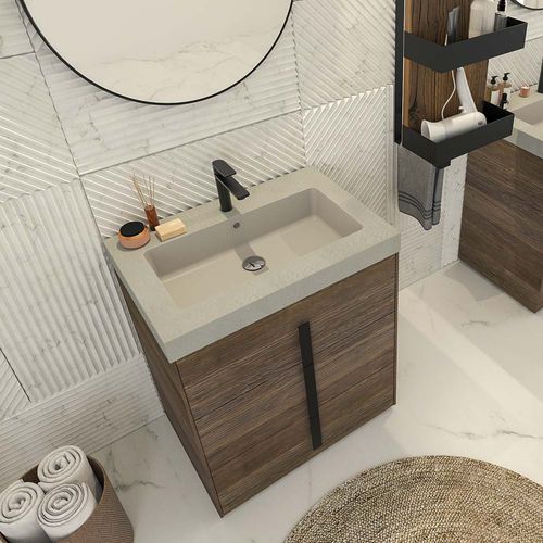 Напольная тумба под умывальник - LIFE 09 - LEGNOBAGNO - из дерева / из полимера / из камня