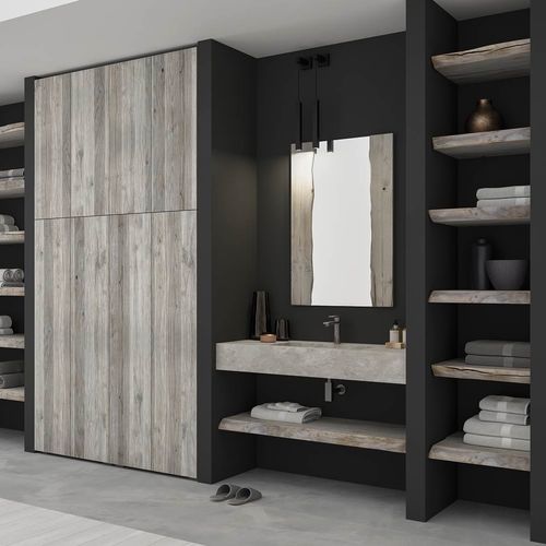 Подвесная тумба под умывальник - LIFE - LEGNOBAGNO - дерево / современная / без дверцы
