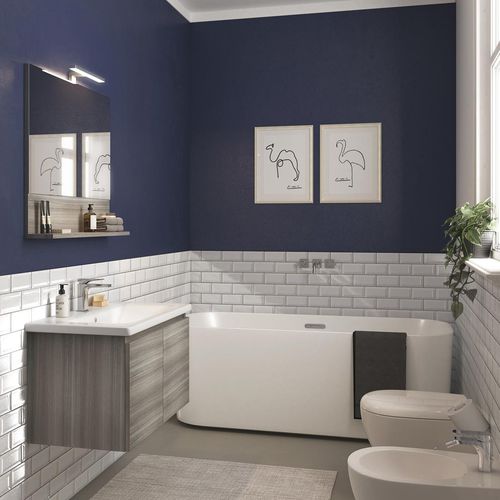 Подвесная тумба под умывальник - SOFT 08 - LEGNOBAGNO - из дерева / из керамики / современная