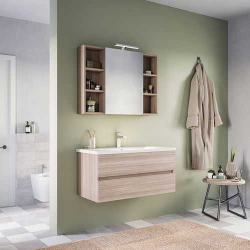 Подвесная тумба под умывальник - SOFT 06 - LEGNOBAGNO - из дерева / из керамики / из ПВХ