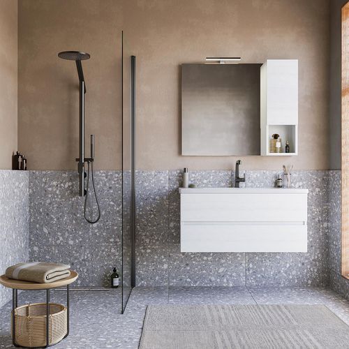 Подвесная тумба под умывальник - SOFT 07 - LEGNOBAGNO - из дерева / из керамики / из ПВХ