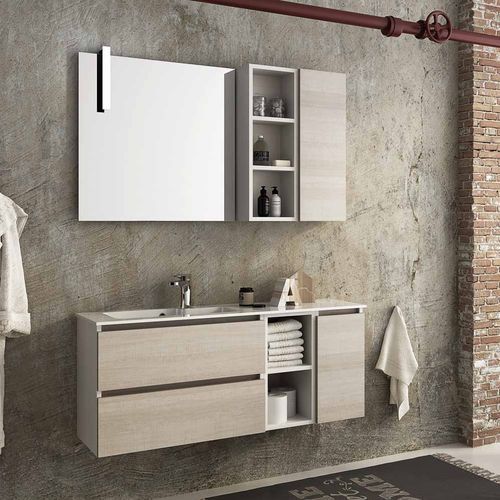 Подвесная тумба под умывальник - UCO16 - LEGNOBAGNO - из дуба / из Ocritech® / современная