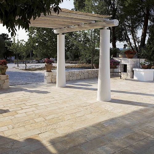 Напольная плитка из камня - MEDITERRRANEO : OLD - LITHOS MOSAICO ITALIA - для наружного применения / для интерьера / очищенная