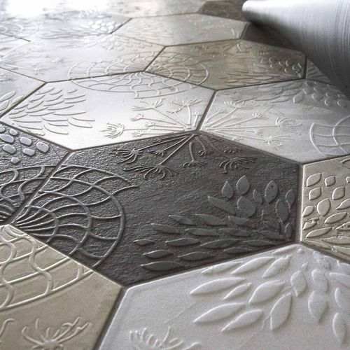 Плитка из мрамора - ACQUAFORTE : JEUX D'HEXAGONES - LITHOS MOSAICO ITALIA - рельефная / для интерьера / напольная