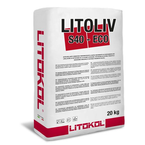 Строительный раствор для исправления неровностей - LITOLIV S40 ECO - LITOKOL - противоусадочный / самовыравнивающийся / для проушины