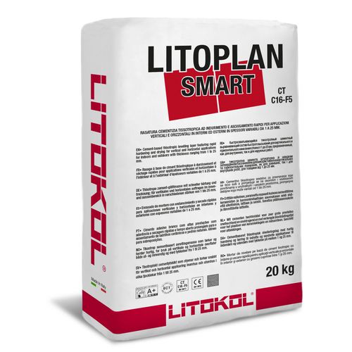 Противоусадочный строительный раствор - LITOPLAN SMART - LITOKOL - для сглаживания / клейкий / для бетона