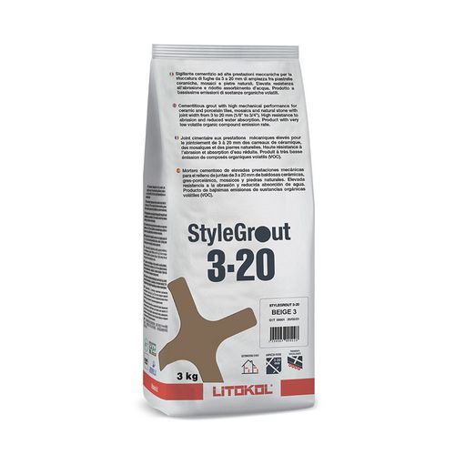 Клей для керамической плитки для закрепления грунтов - STYLEGROUT 3-20 - LITOKOL - непромокаемый / для плиточного пола / гидравлический