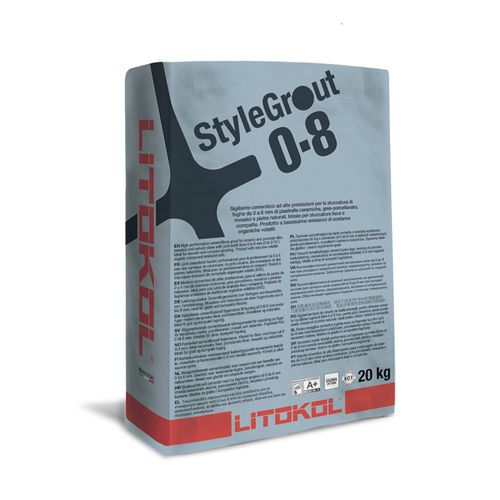 Высокоэффективный клей для керамической плитки - STYLEGROUT 0-8 - LITOKOL - для закрепления грунтов / для плиточного пола / в форме порошка