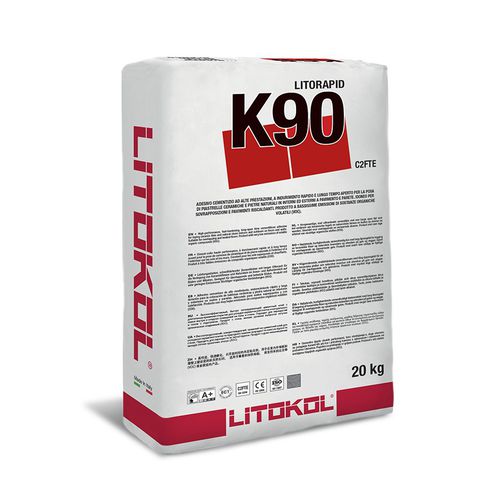 Клей для керамической плитки для цементирования - LITORAPID K90 - LITOKOL - для плиточного пола / для бетона / для цемента