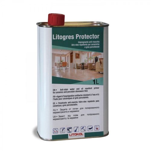 Обработка водоотталкивающими средствами из камня - LITOGRES PROTECTOR - LITOKOL - для плиточного пола / против пятен / устойчивая к УФ-лучам