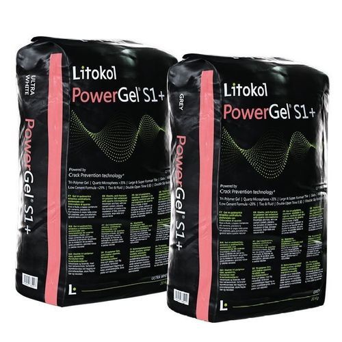 Клейкий клей для керамической плитки - POWERGEL&reg; S1+ - LITOKOL - для плиточного пола / для камня / для стены
