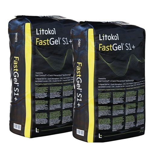 Клей для керамической плитки для плиточного пола - FASTGEL&reg; S1+ - LITOKOL - для гипсокартонного листа / для камня / для мрамора