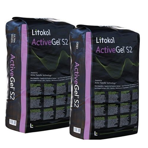 Клей для керамической плитки для проушины - ACTIVEGEL&reg; S2 - LITOKOL - для плиточного пола / для камня / для стены