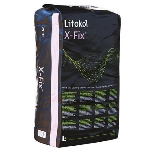 Цементный клей для плиточного пола - X-FIX&reg; - LITOKOL - для фасада / для покрытия для стен / для напольного покрытия