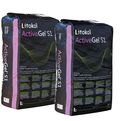 Клей для керамической плитки для проушины - ACTIVEGEL&reg; S1 - LITOKOL - для плиточного пола / для стены / на основе полимеров