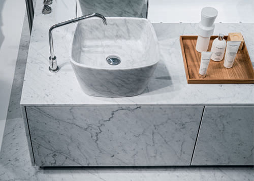 Настольная раковина - LOOP - MAKRO - из мрамора / из Solid Surface / современная