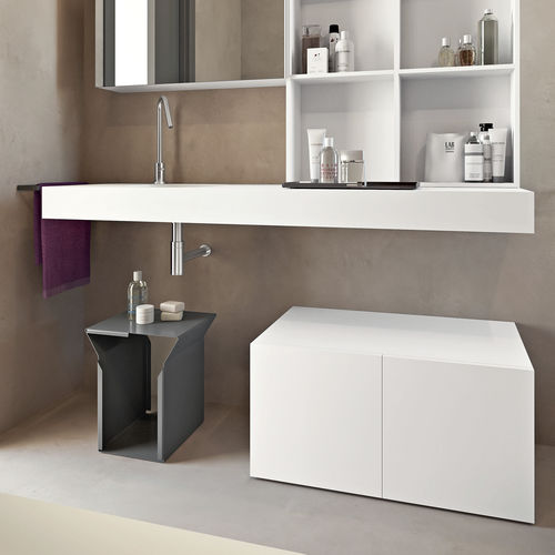 Двойная столешница для раковины - FLAT - MAKRO - из стекла / из Corian®