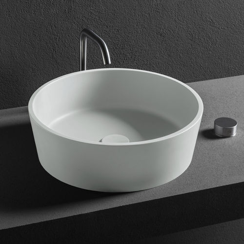 Настольная раковина - POLAR - MAKRO - из Solid Surface / круглая / современная