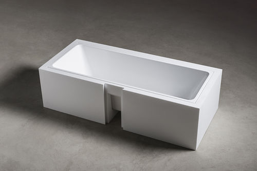 Ванна из Corian® - WAVE - MAKRO - из полимера / из дерева / из керамики
