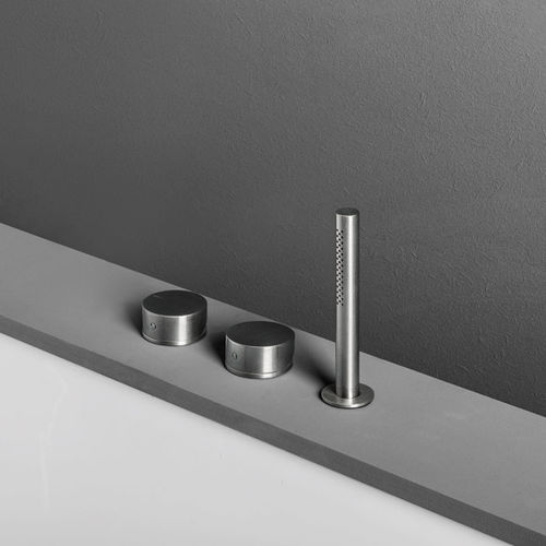 Двухрычажный смеситель для ванной - OX: BT02/BT02P - MAKRO - настольный / из нержавеющей стали / для ванной комнаты