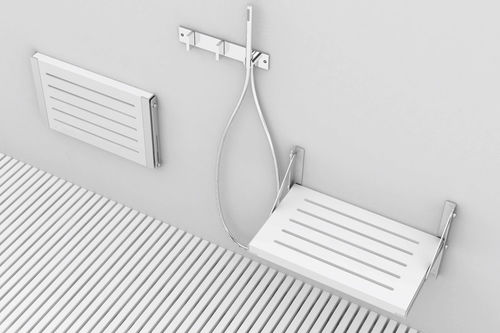 Откидное сиденье для душа - GT_PANK/  SWING_PANK/ PANK TT/  LIFE STOOL - MAKRO - настенное / из нержавеющей стали / из дерева
