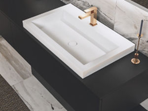 Настольная раковина - HALF PLANAR SQUARE - MOMA DESIGN - из Corian® / прямоугольная / без отверстия