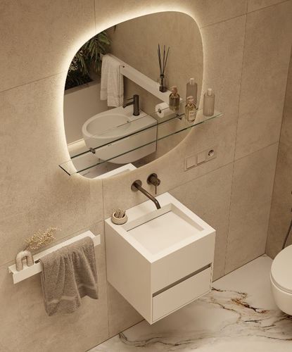 Подвесная раковина - CUBIC - MOMA DESIGN - из дерева / из Corian® / на заказ
