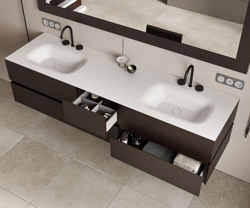 Раковина под рабочей поверхностью - AQUATICO  - MOMA DESIGN - из Solid Surface / со встроенной столешницей / на заказ