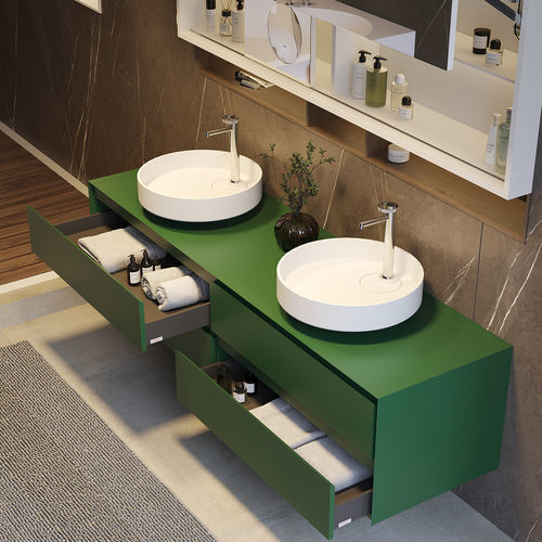 Настольная раковина - OYSTER  - MOMA DESIGN - из Solid Surface / двойная / круглая