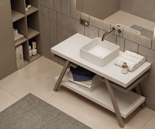 Напольная тумба под умывальник - PROVENCE - MOMA DESIGN - из дерева / из Corian® / современная