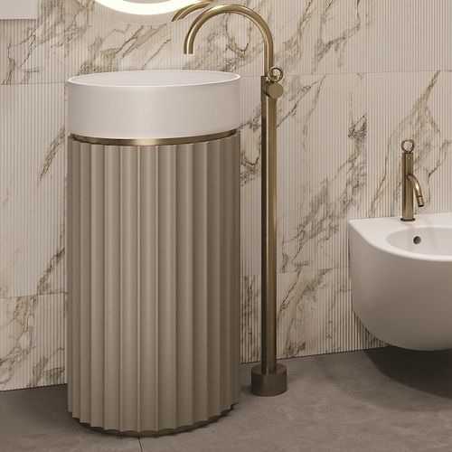 Раковина на ножке - PARIS TOWER - MOMA DESIGN - из Corian® / из мрамора / из дерева