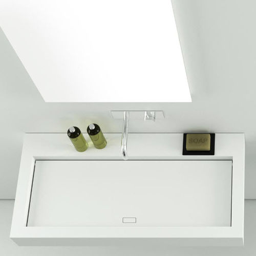 Подвесная раковина - PLANAR - MOMA DESIGN - из Corian® / на заказ / прямоугольная