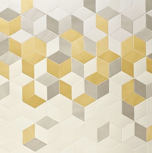 Плитка из керамики - TEX : WHITE-CREAM-YELLOW - MUTINA - для интерьера / настенная / имитация мозаики