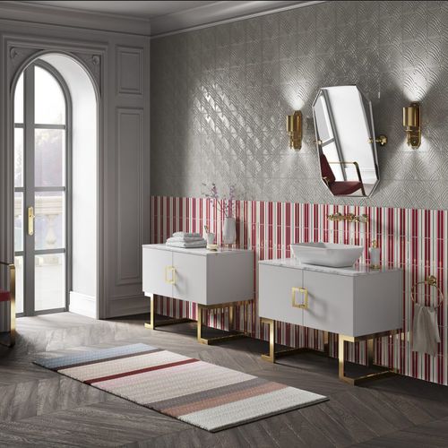 Напольная тумба под умывальник - GRAND JETÉ - PETRACER'S CERAMICS - из дерева / современная / с дверью