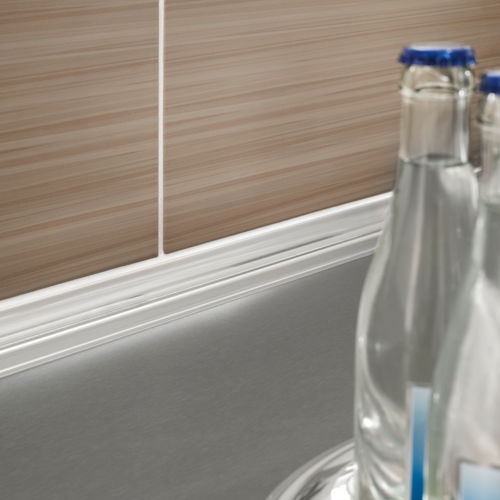 Отделочный профиль из анодированного алюминия - PROCOVE DOUBLE series - PROLINE - из нержавеющей стали / для плиточного пола / для внутренних углов