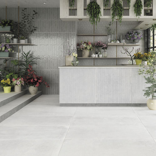 Плитка из керамогранита - WHITE - Ceramica Rondine - полированная / структурная / для интерьера